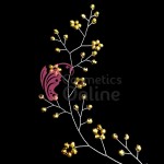 Accesoriu modern pentru decor par WED67 Argintiu cu cristale de 35cm - Aurii Accesoriu modern pentru decor par WED67 Argintiu cu cristale de 35cm - Aurii